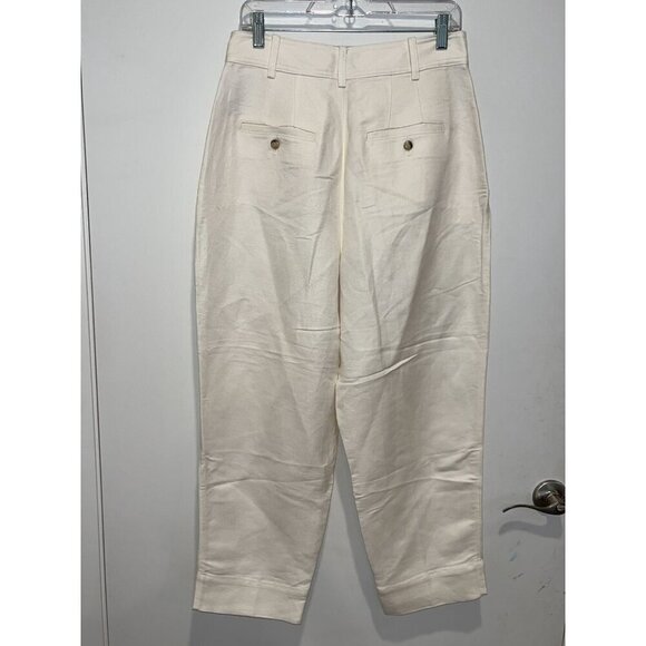 NWOT Madewell High-Waisted Tapered Denim Trousers Size 6 Cream  Womens - Picture 7 of 11